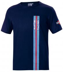 Tričko SPARCO MARTINI Racing, veľké pruhy, modré